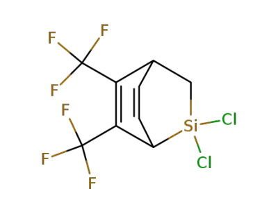 5,6-Bis(trifluormethyl)-2,2-dichlor-2-silabicyclo<2.2.2>octa-5,7-dien